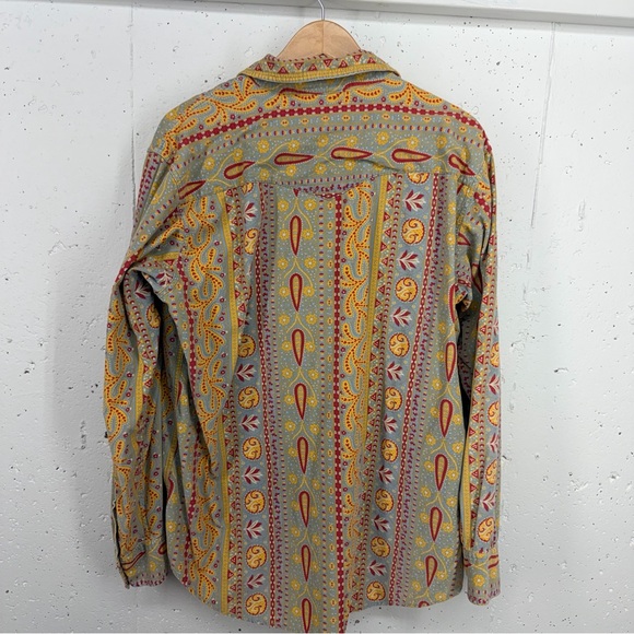Lucky Brand Men’s Size XXL Southwest Paisley Pearl Snap Corduroy Shirt - Picture 4 of 15